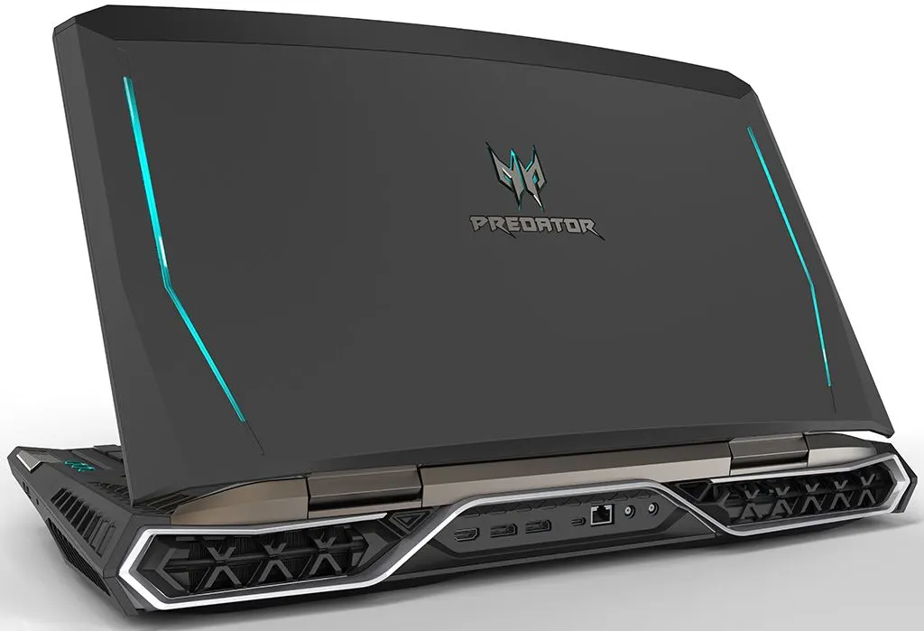 Back of Acer Predator 21X laptop